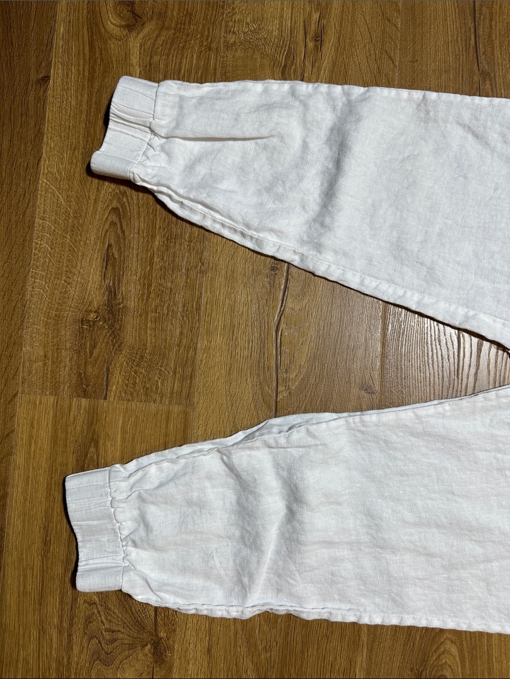 Marrakech 100% Linen White Jogger Pants Size Medium - Picture 4 of 9